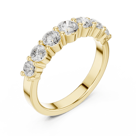 The Ella — 1.10 CTW Seven-Stone Lab-Grown Diamond Wedding Band - Lamor&Co