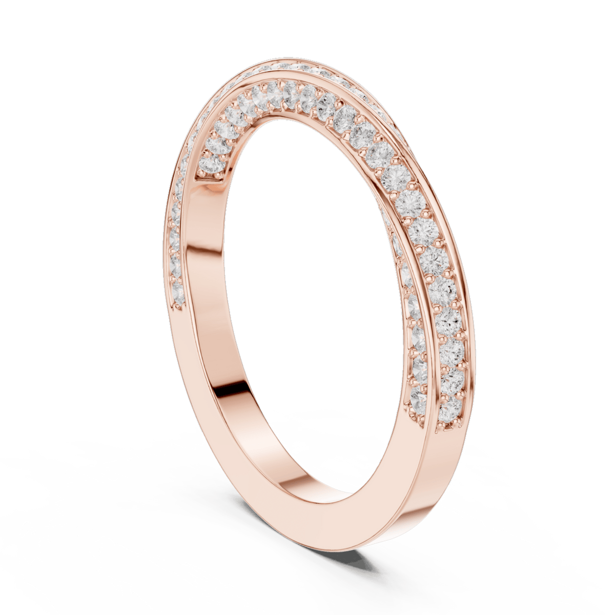The Eve — 0.72 CTW Crossover Lab-Grown Diamond Wedding Band - Lamor&Co
