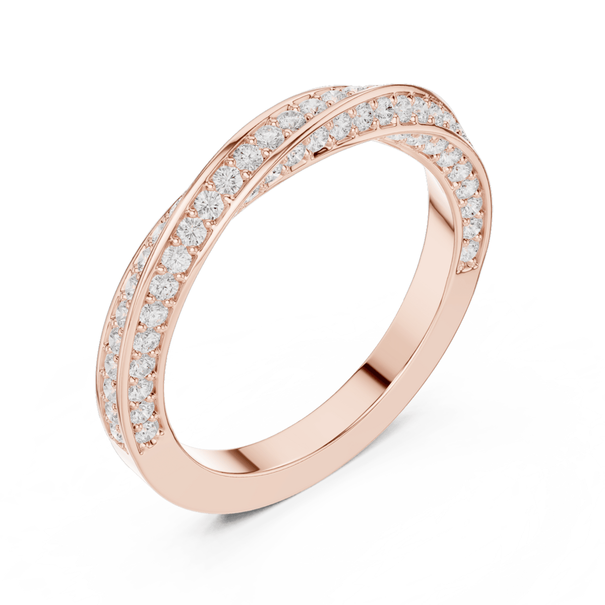 The Eve — 0.72 CTW Crossover Lab-Grown Diamond Wedding Band - Lamor&Co