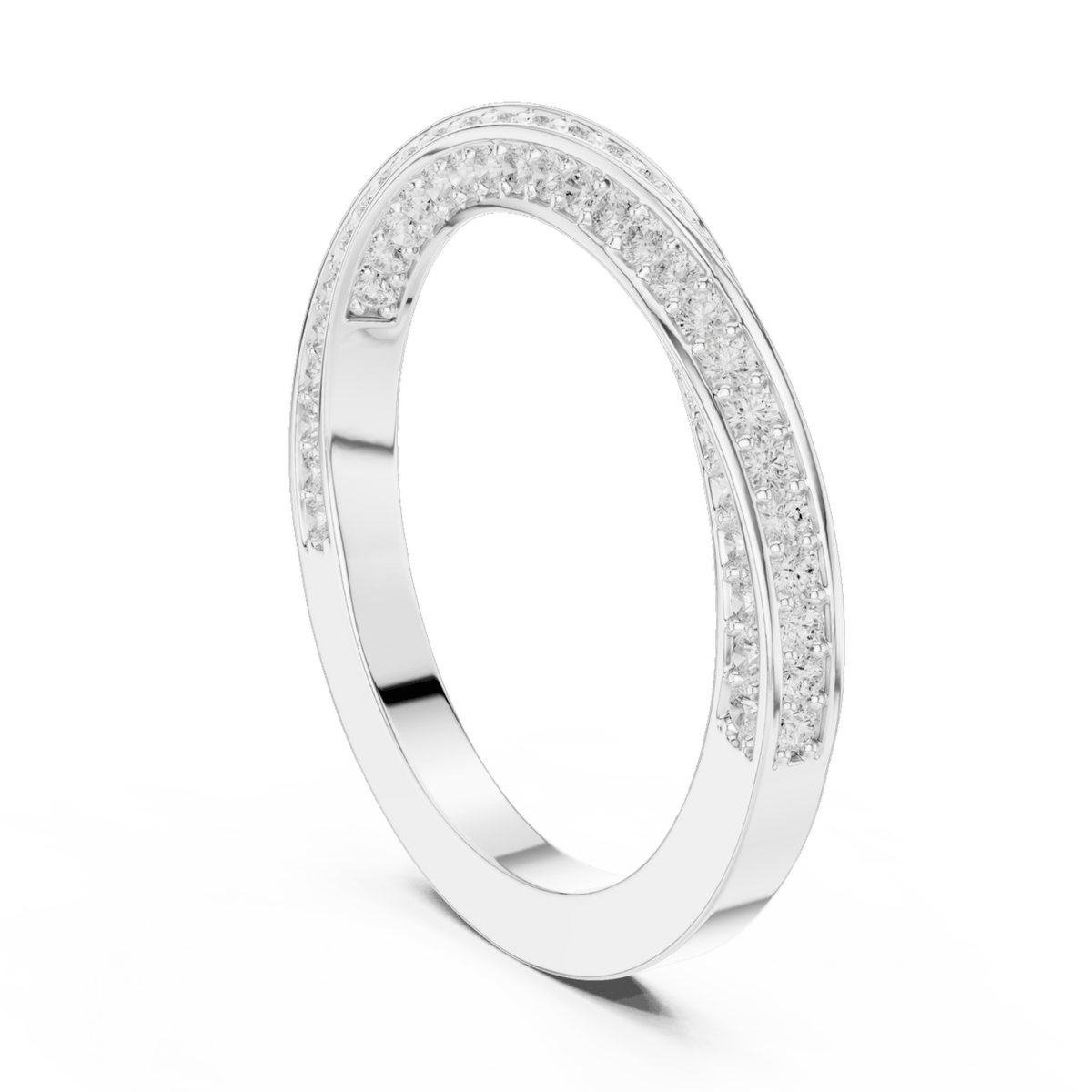 The Eve — 0.72 CTW Crossover Lab-Grown Diamond Wedding Band - Lamor&Co
