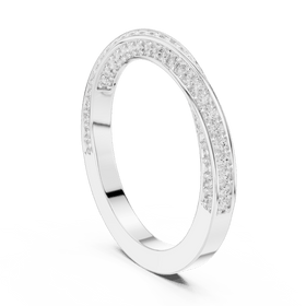 The Eve — 0.72 CTW Crossover Lab-Grown Diamond Wedding Band - Lamor&Co