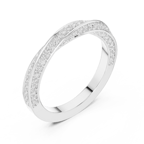The Eve — 0.72 CTW Crossover Lab-Grown Diamond Wedding Band - Lamor&Co
