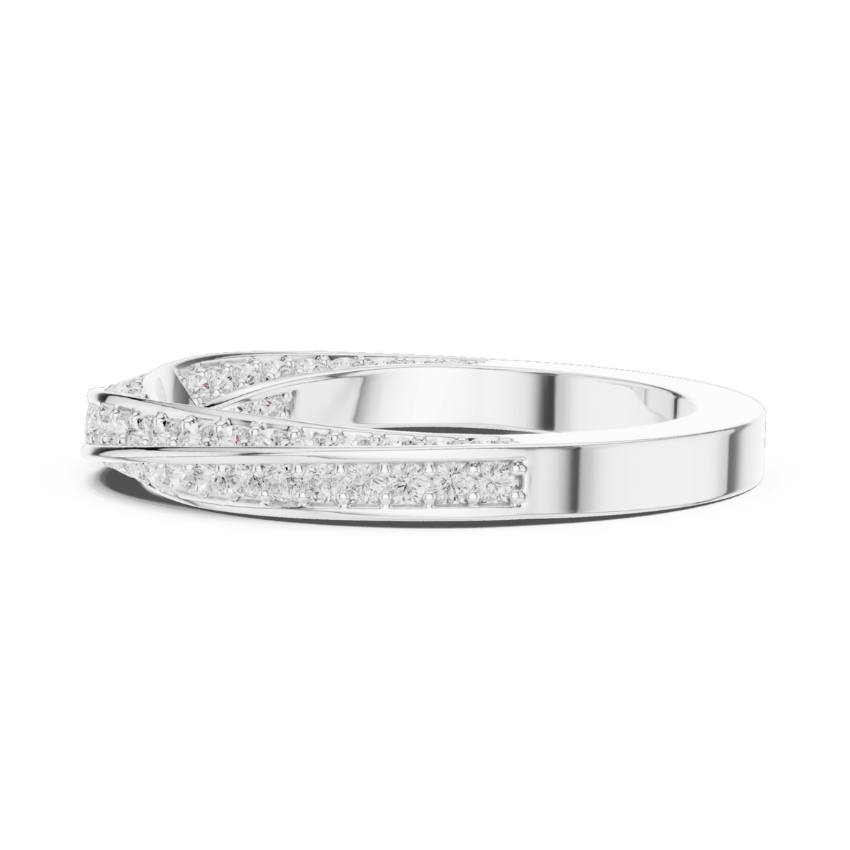 The Eve — 0.72 CTW Crossover Lab-Grown Diamond Wedding Band - Lamor&Co