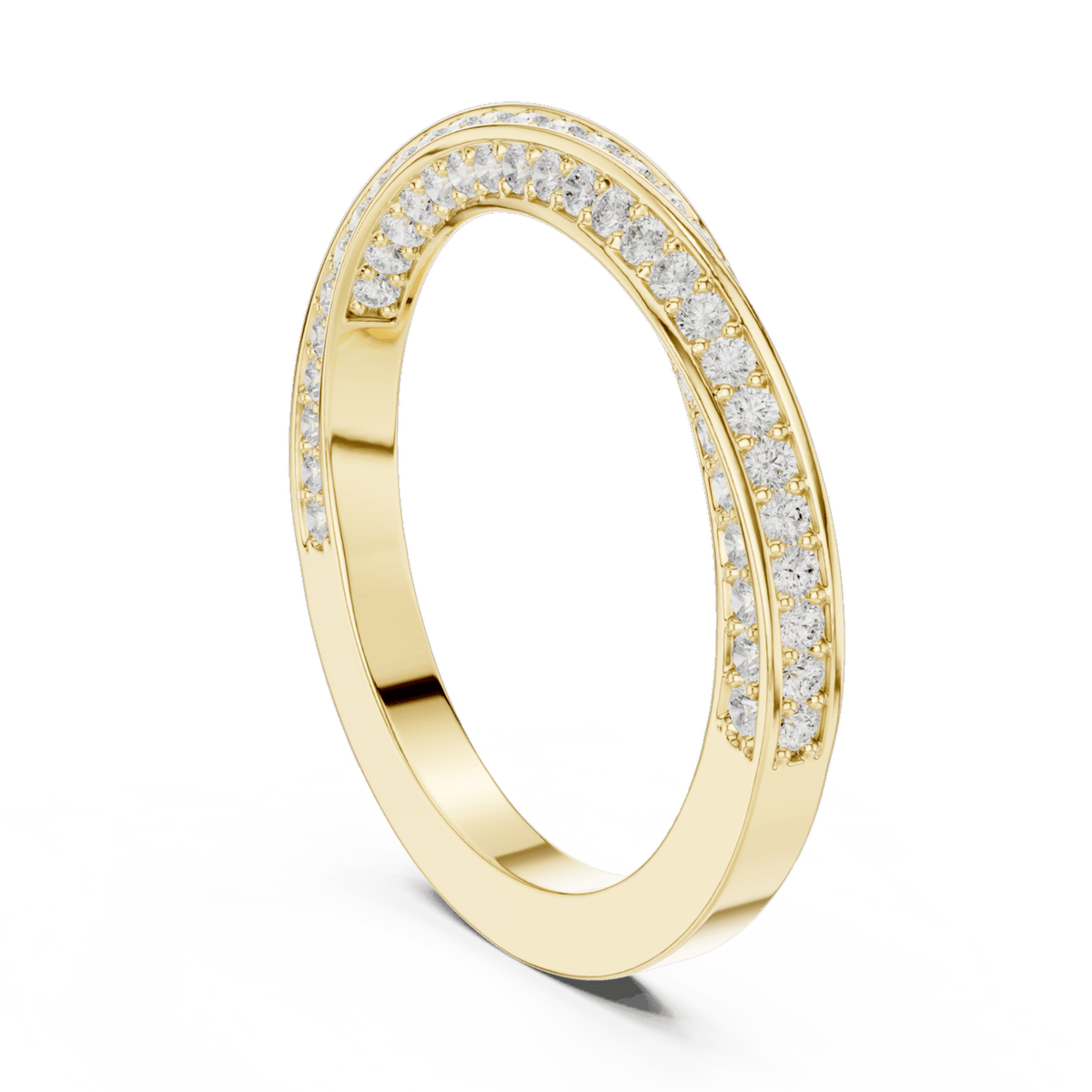 The Eve — 0.72 CTW Crossover Lab-Grown Diamond Wedding Band - Lamor&Co