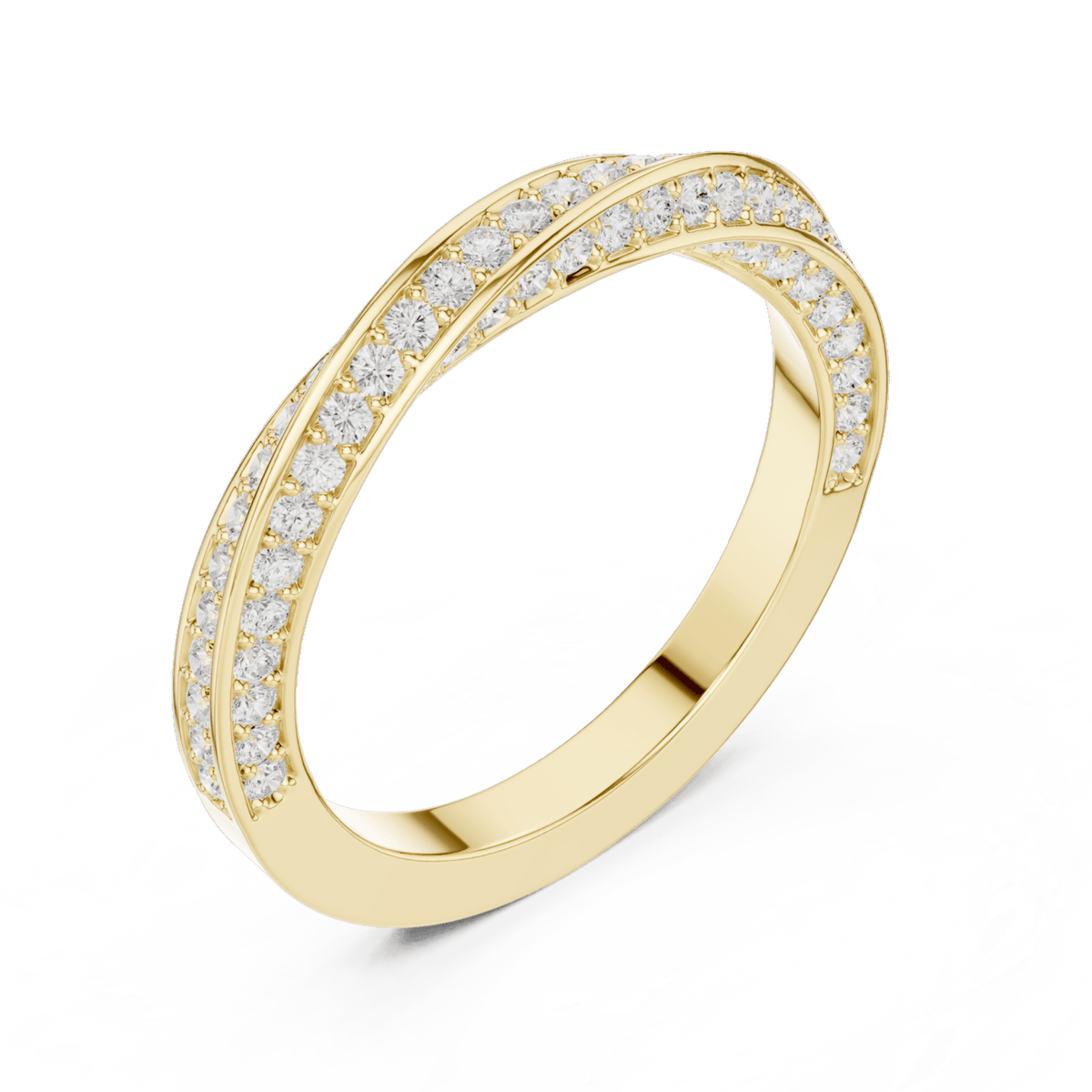 The Eve — 0.72 CTW Crossover Lab-Grown Diamond Wedding Band - Lamor&Co