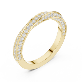 The Eve — 0.72 CTW Crossover Lab-Grown Diamond Wedding Band - Lamor&Co