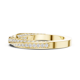 The Eve — 0.72 CTW Crossover Lab-Grown Diamond Wedding Band - Lamor&Co