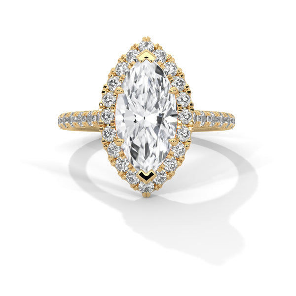 The Telma — 2.72 CTW Marquise Lab-Grown Diamond Halo Ring