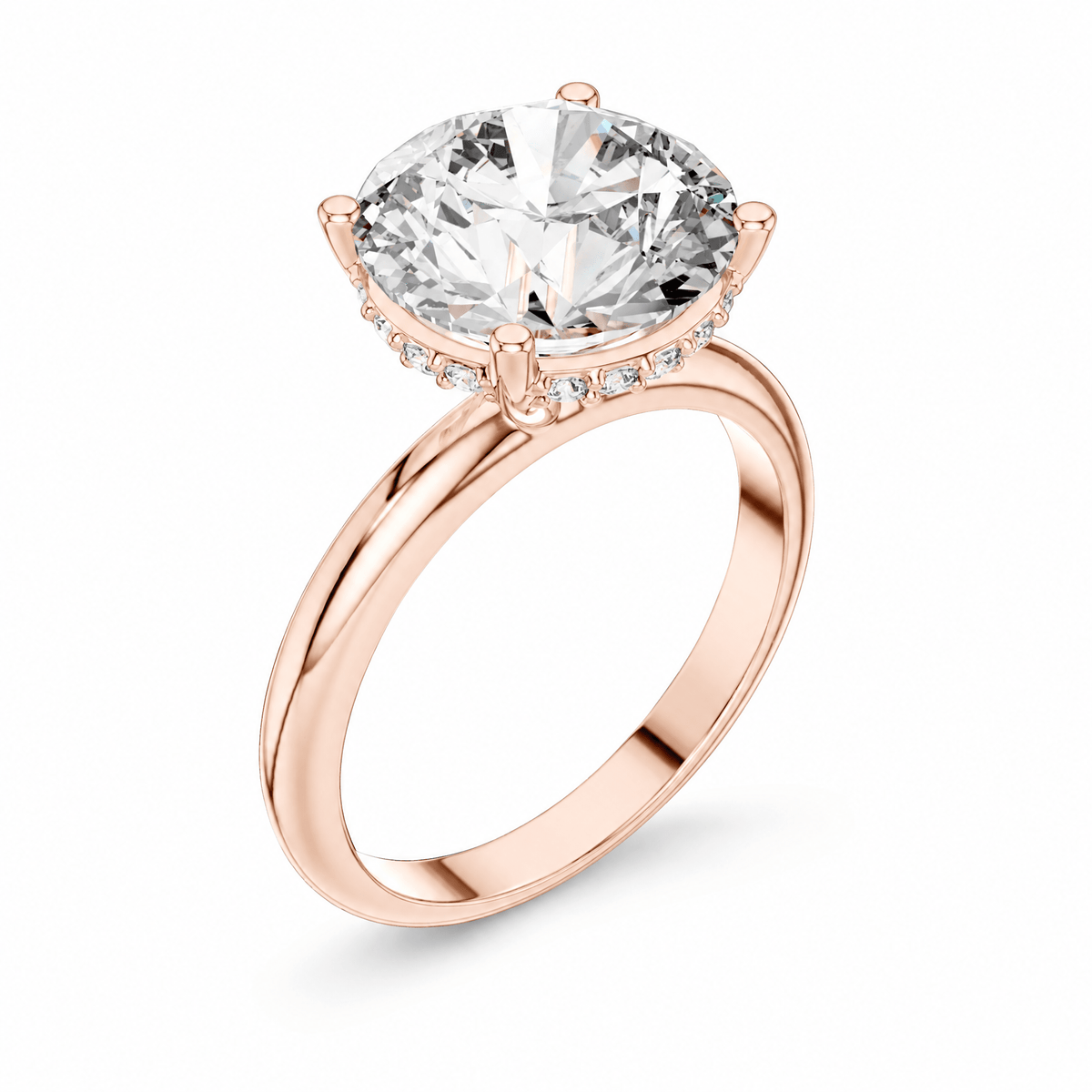 The Nicole — 3.894 CTW Round Diamond Pavé Ring - Lamor&Co