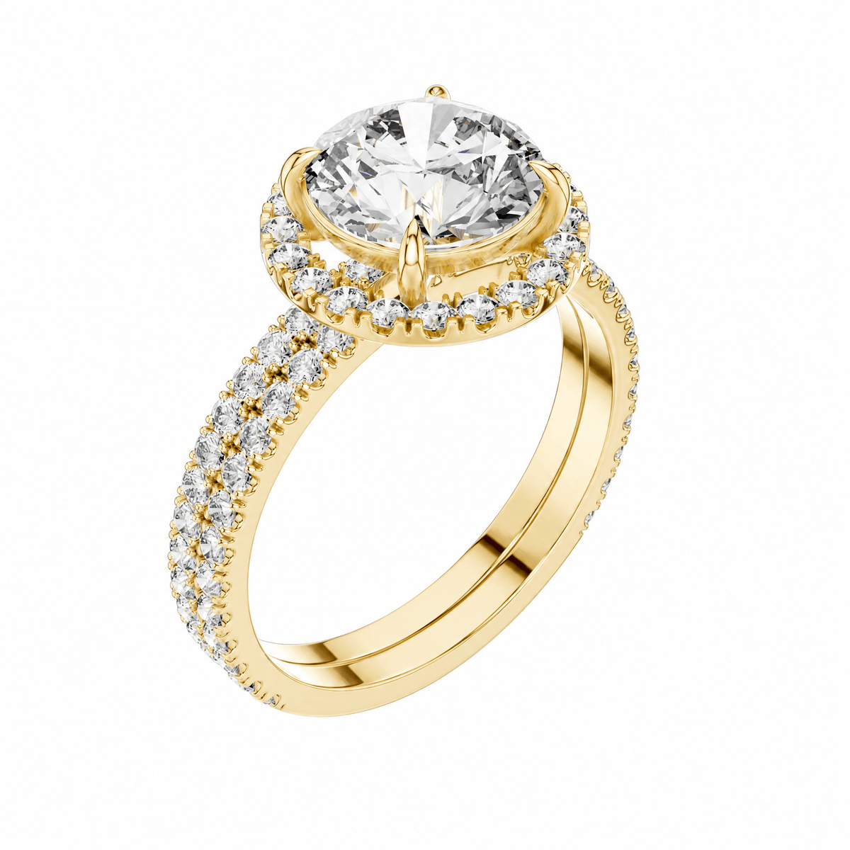 The Aldrey — 2.832 CTW Round Diamond Halo Ring - Lamor&Co