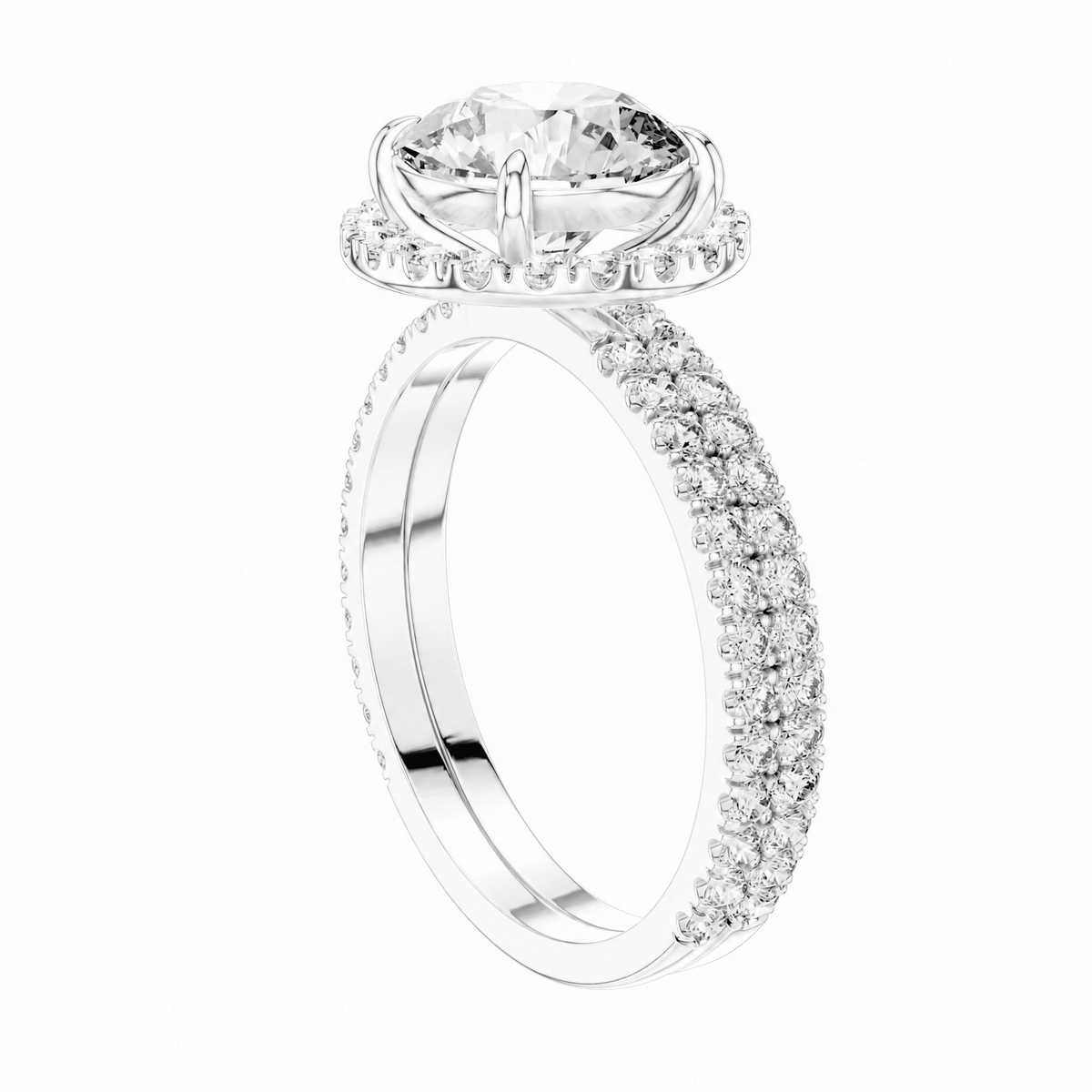 The Aldrey — 2.832 CTW Round Diamond Halo Ring - Lamor&Co