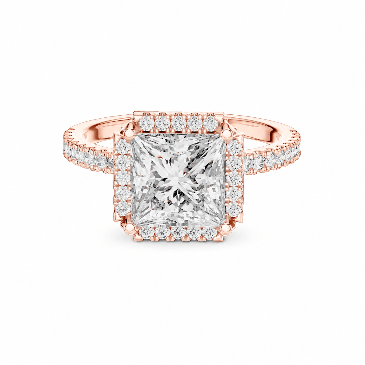 The Madison — 2.934 CTW Princess-Cut Diamond Halo Ring - Lamor&Co