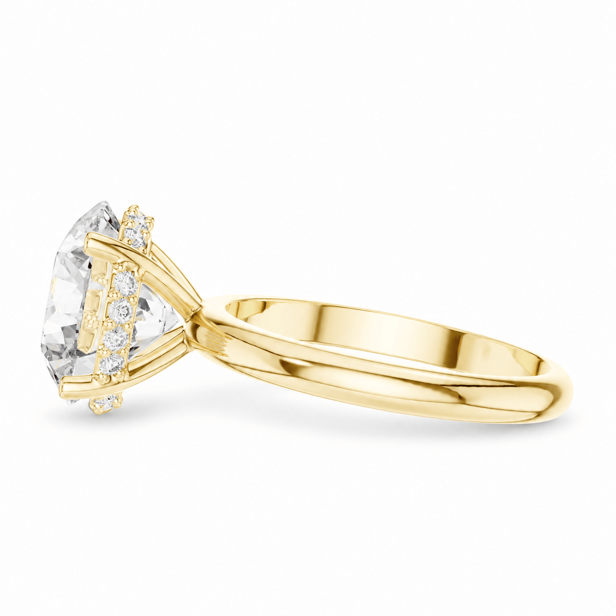 The Nicole — 3.894 CTW Round Diamond Pavé Ring - Lamor&Co