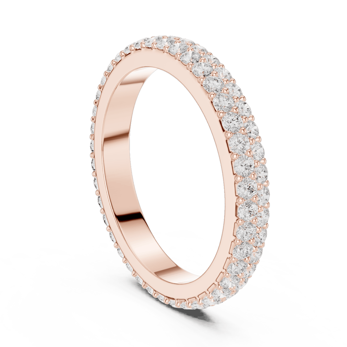 The Mia — 1.20 CTW Double-Row Lab-Grown Diamond Wedding Band - Lamor&Co