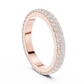 The Mia — 1.20 CTW Double-Row Lab-Grown Diamond Wedding Band - Lamor&Co