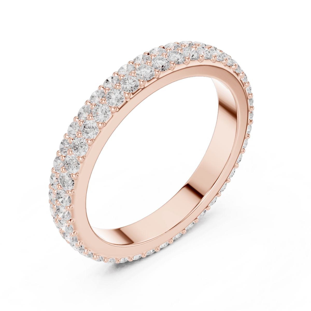 The Mia — 1.20 CTW Double-Row Lab-Grown Diamond Wedding Band - Lamor&Co