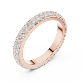 The Mia — 1.20 CTW Double-Row Lab-Grown Diamond Wedding Band - Lamor&Co