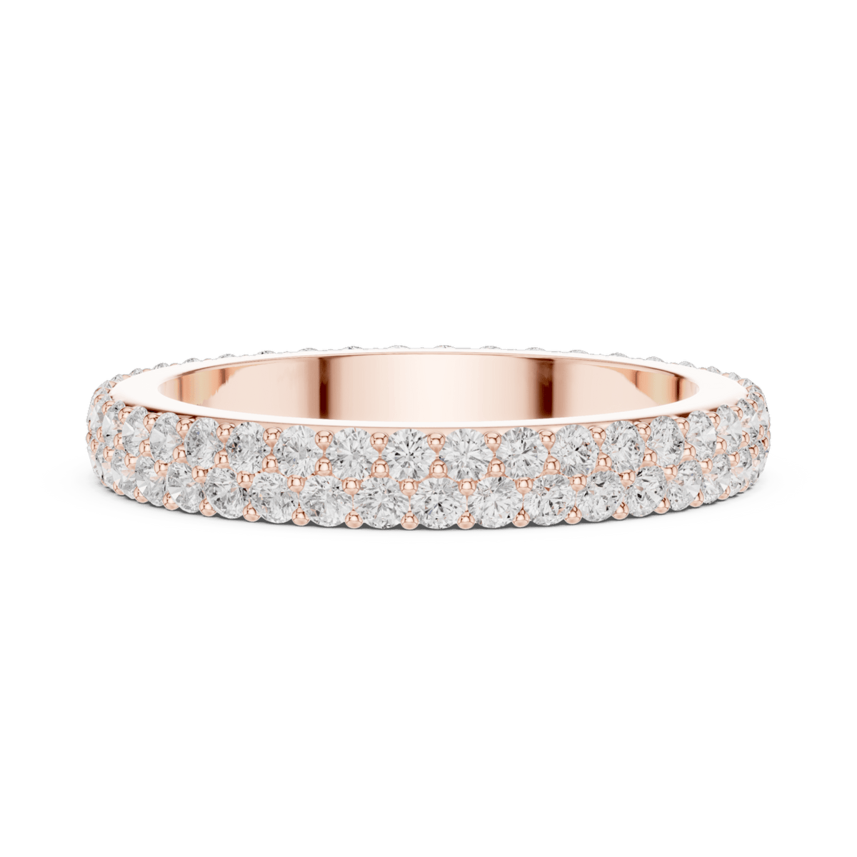 The Mia — 1.20 CTW Double-Row Lab-Grown Diamond Wedding Band - Lamor&Co