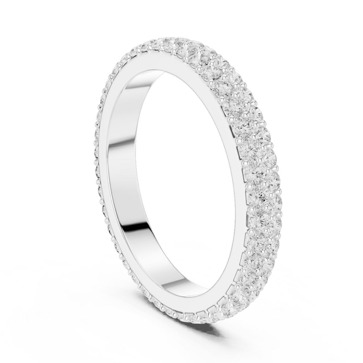 The Mia — 1.20 CTW Double-Row Lab-Grown Diamond Wedding Band - Lamor&Co