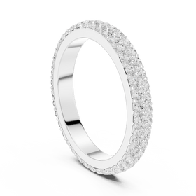 The Mia — 1.20 CTW Double-Row Lab-Grown Diamond Wedding Band - Lamor&Co