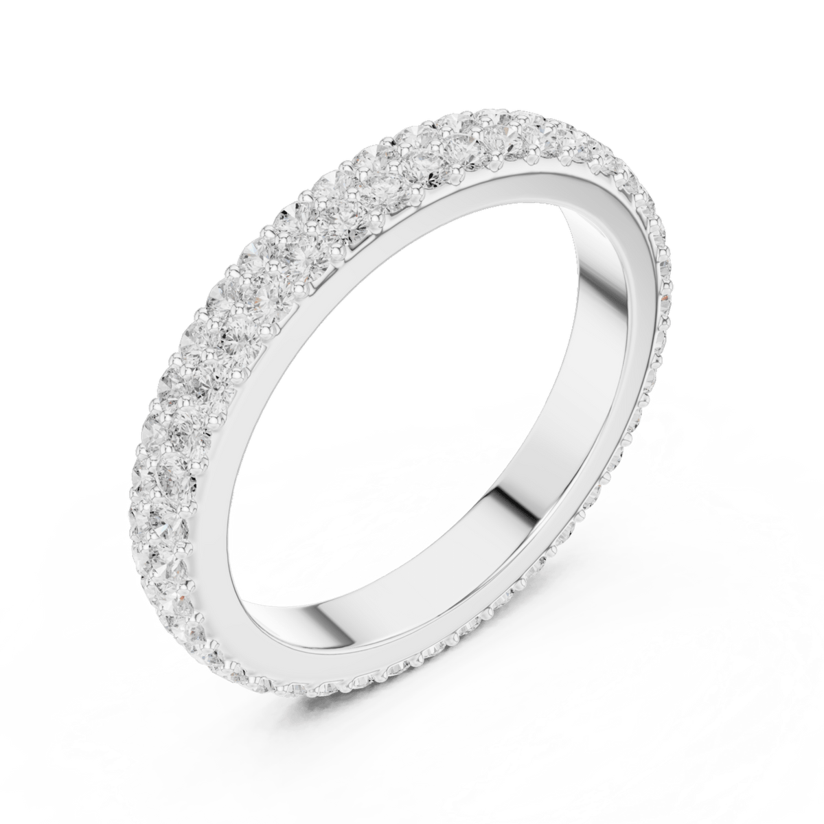 The Mia — 1.20 CTW Double-Row Lab-Grown Diamond Wedding Band - Lamor&Co