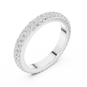 The Mia — 1.20 CTW Double-Row Lab-Grown Diamond Wedding Band - Lamor&Co