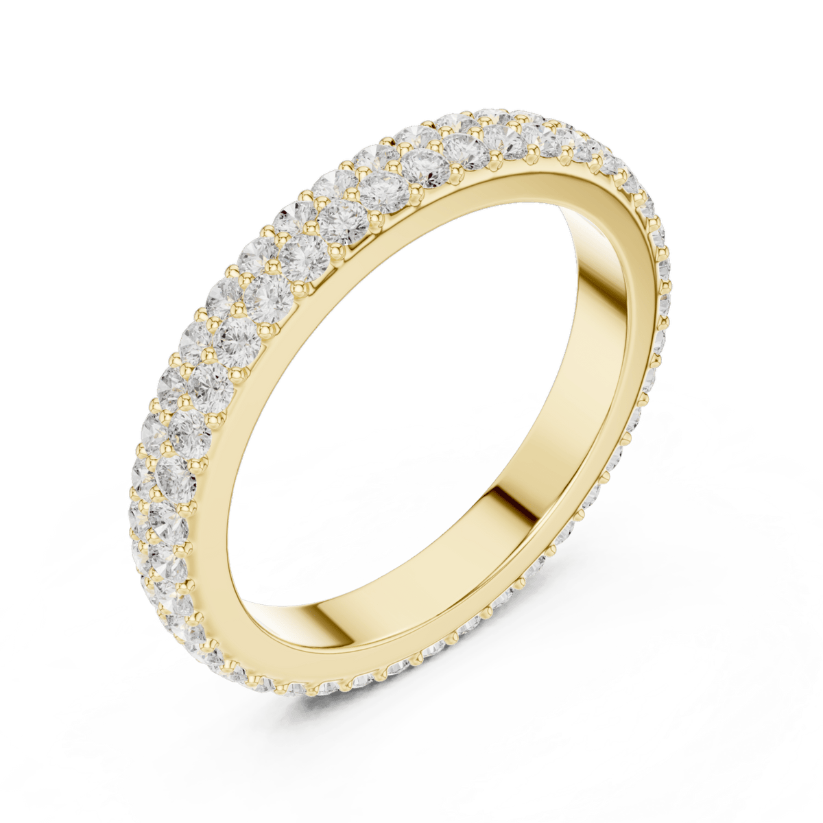 The Mia — 1.20 CTW Double-Row Lab-Grown Diamond Wedding Band - Lamor&Co