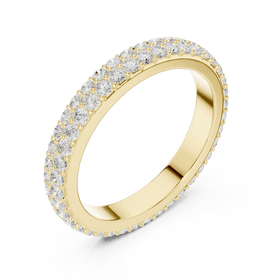 The Mia — 1.20 CTW Double-Row Lab-Grown Diamond Wedding Band - Lamor&Co