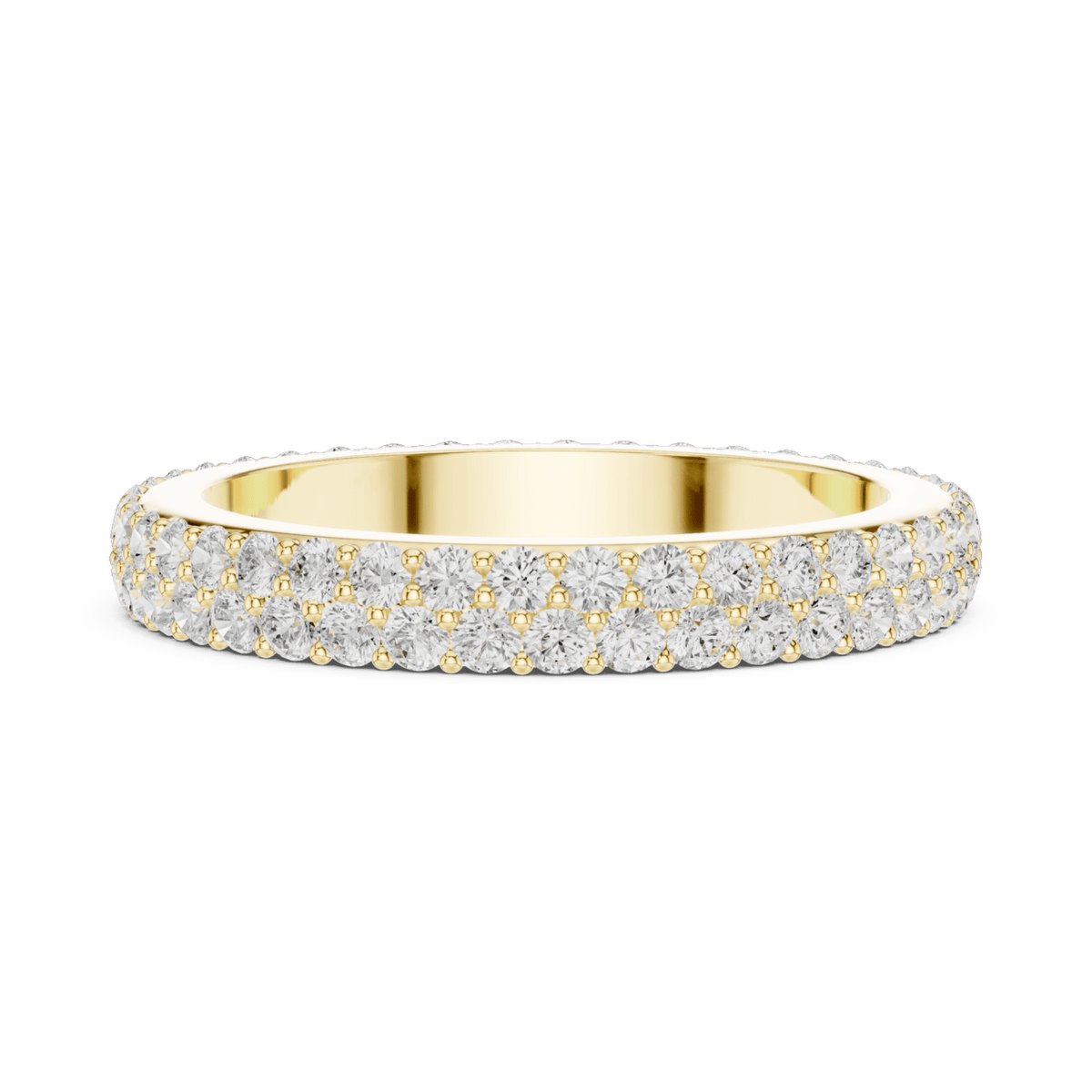 The Mia — 1.20 CTW Double-Row Lab-Grown Diamond Wedding Band - Lamor&Co