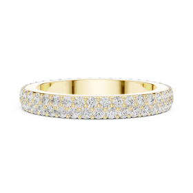 The Mia — 1.20 CTW Double-Row Lab-Grown Diamond Wedding Band - Lamor&Co