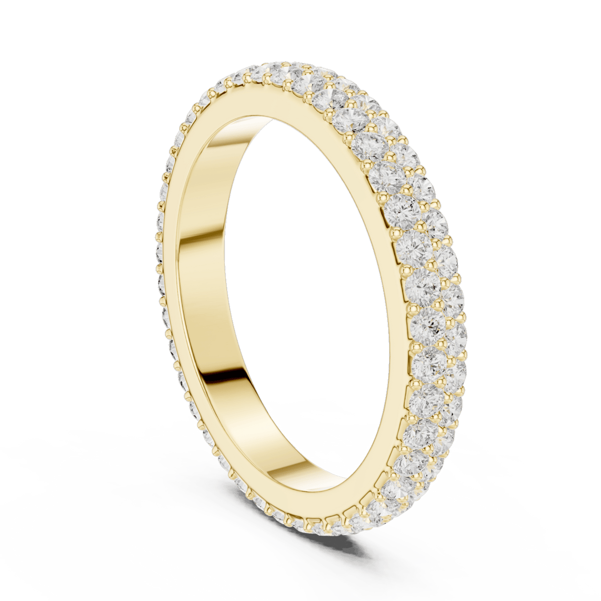 The Mia — 1.20 CTW Double-Row Lab-Grown Diamond Wedding Band - Lamor&Co