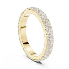 The Mia — 1.20 CTW Double-Row Lab-Grown Diamond Wedding Band - Lamor&Co