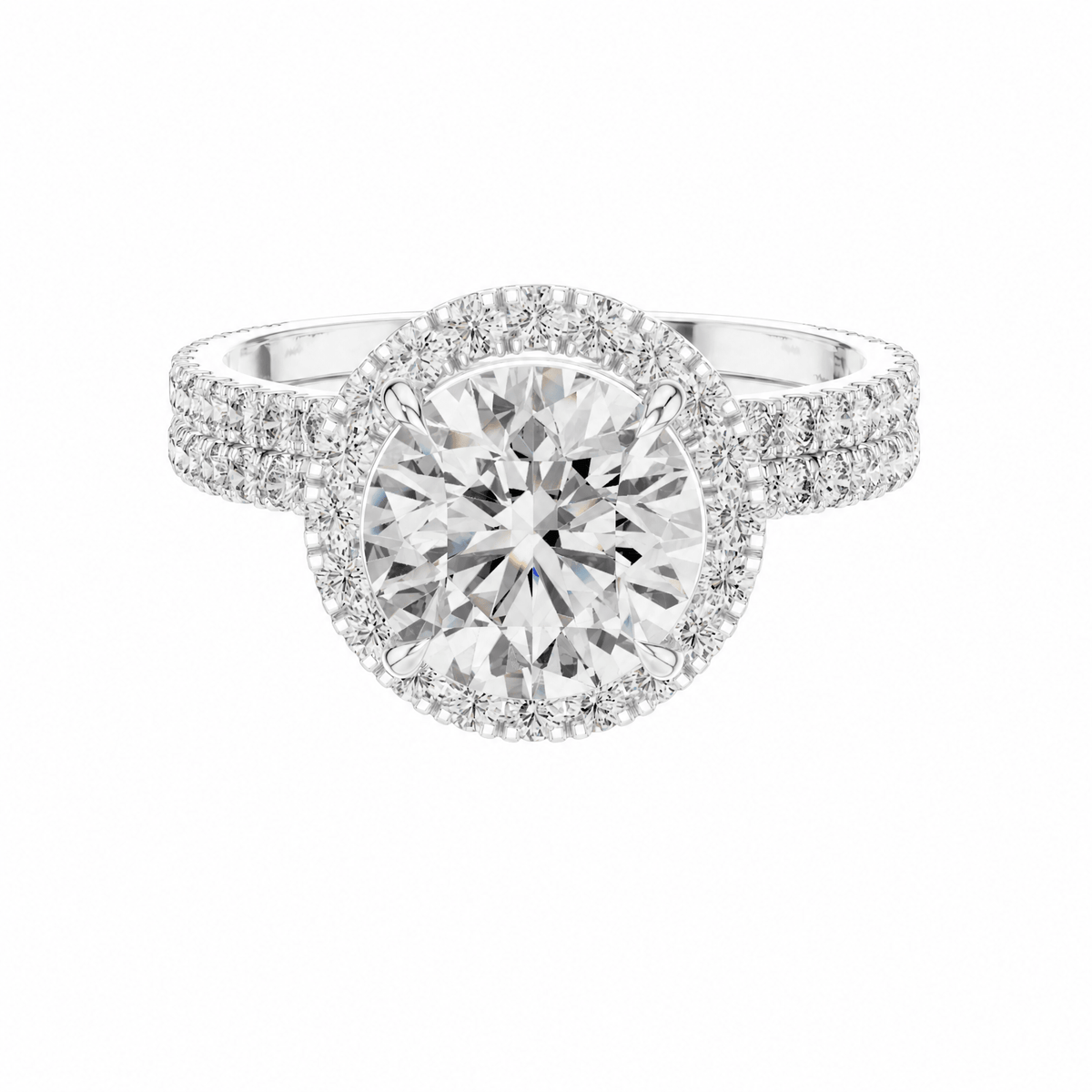 The Aldrey — 2.832 CTW Round Diamond Halo Ring - Lamor&Co