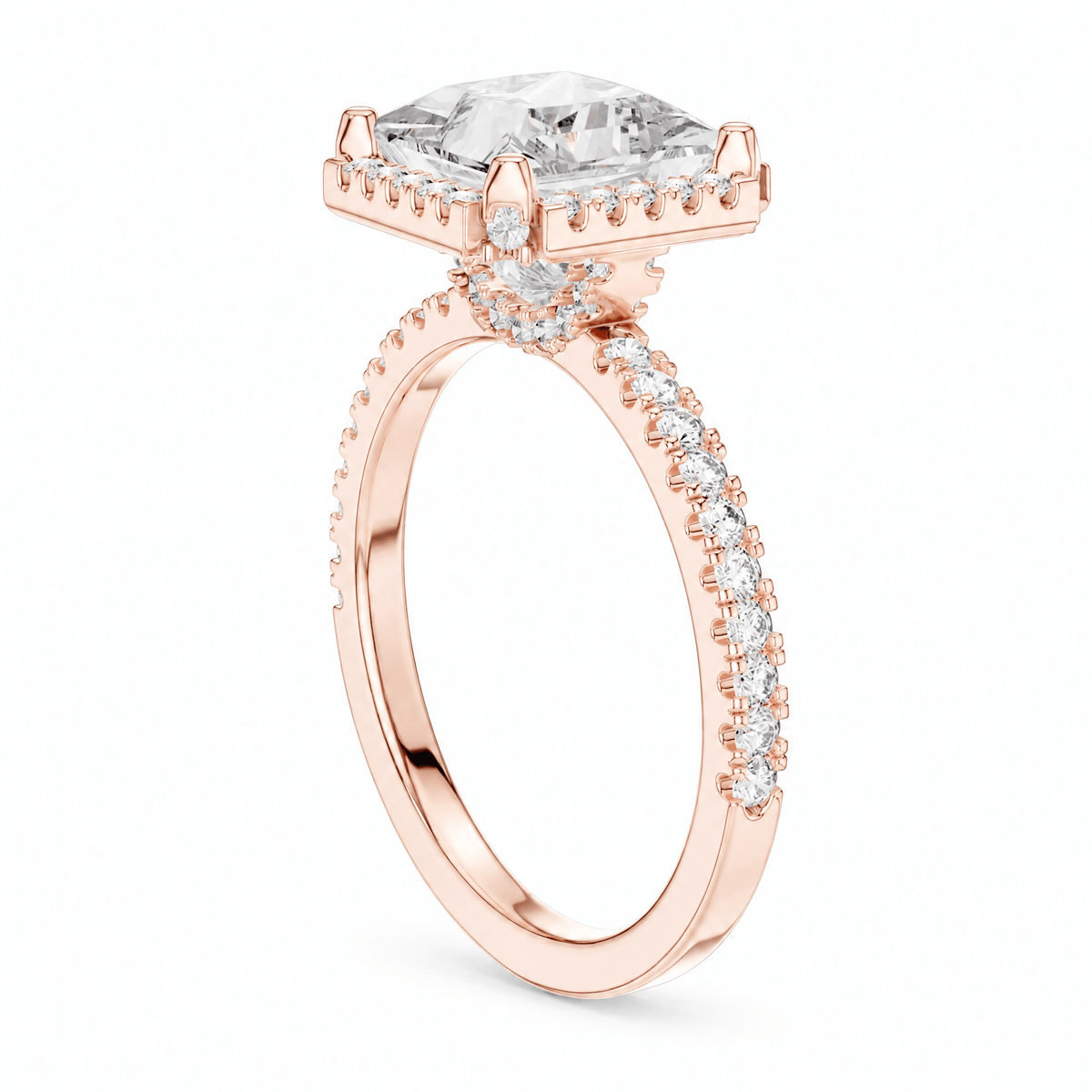 The Madison — 2.934 CTW Princess-Cut Diamond Halo Ring - Lamor&Co
