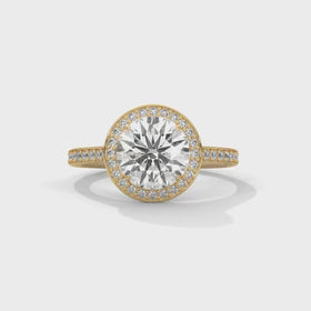 The Rachel round halo lab diamond engagement ring, product video