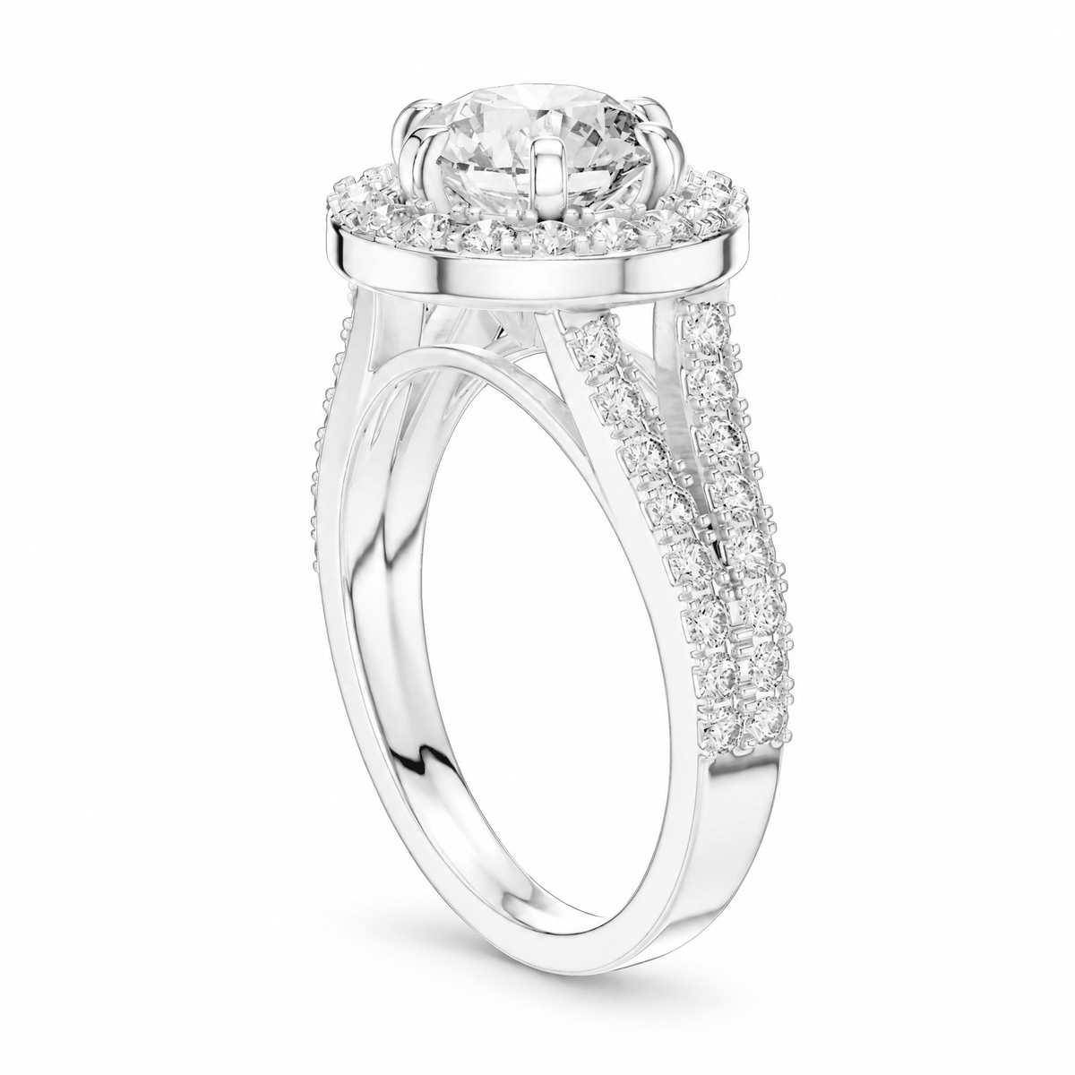 The Hannah — 2.03 CTW Round Diamond Halo Ring - Lamor&Co