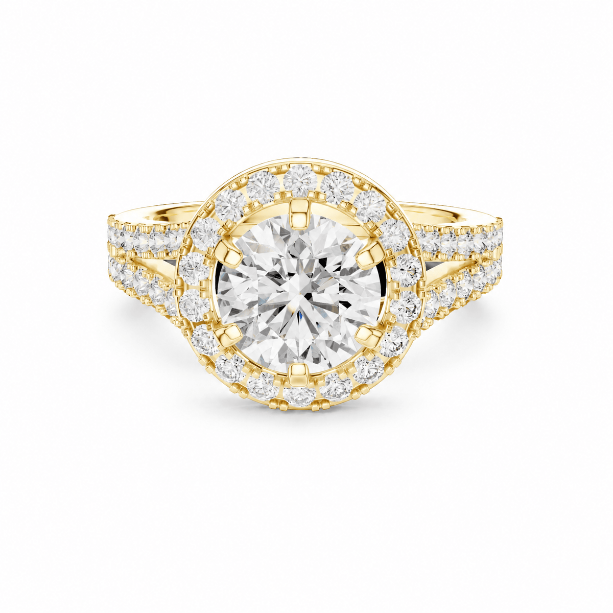 The Hannah — 2.03 CTW Round Diamond Halo Ring - Lamor&Co