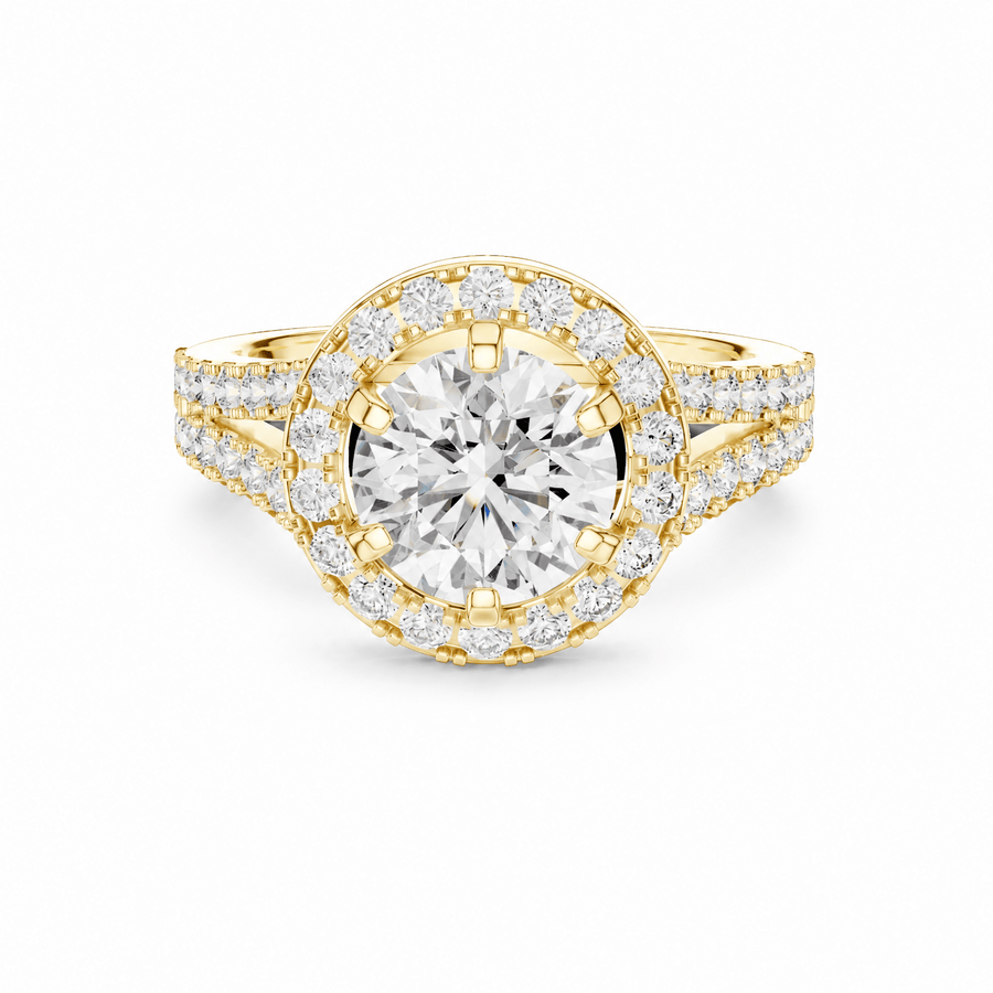 The Hannah — 2.03 CTW Round Diamond Halo Ring - Lamor&Co