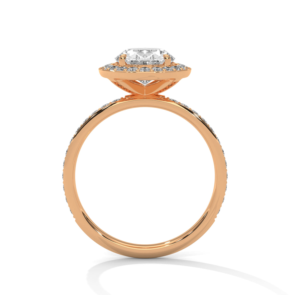 The Grace 2.52 CTW Oval Lab-Grown Diamond Halo Ring detail image