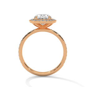 The Grace 2.52 CTW Oval Lab-Grown Diamond Halo Ring detail image