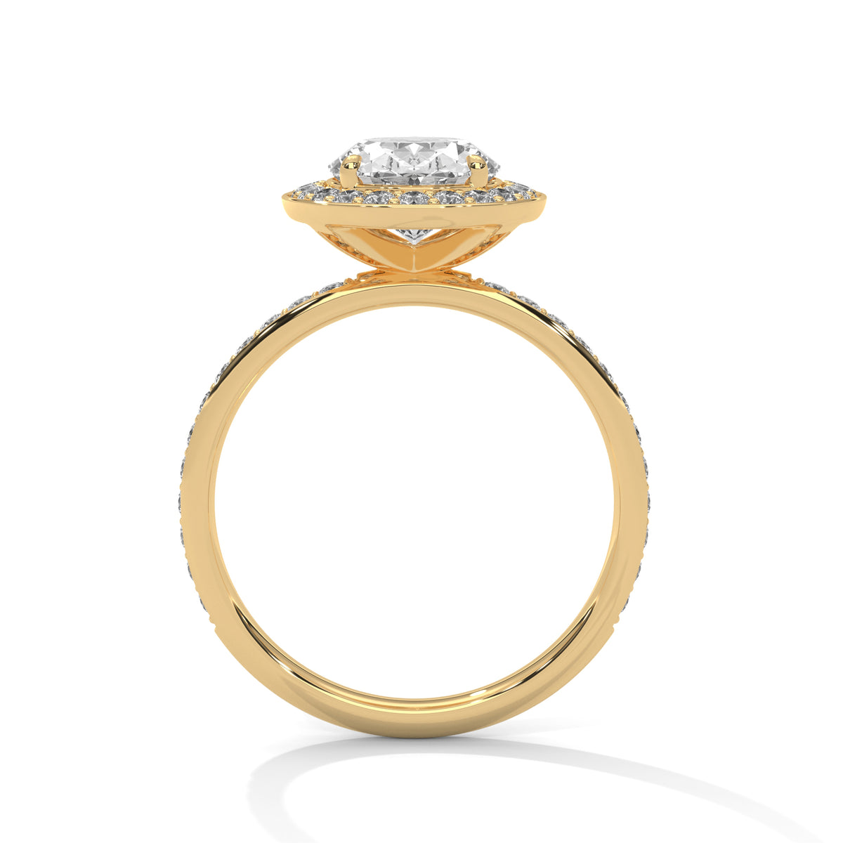 The Grace 2.52 CTW Oval Lab-Grown Diamond Halo Ring detail image