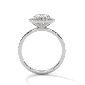 The Grace 2.52 CTW Oval Lab-Grown Diamond Halo Ring detail image