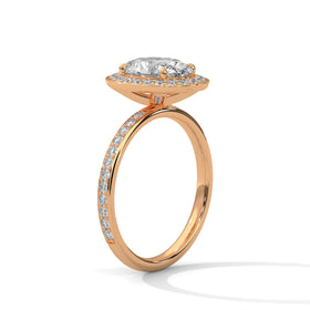 The Grace 2.52 CTW Oval Lab-Grown Diamond Halo Ring detail image