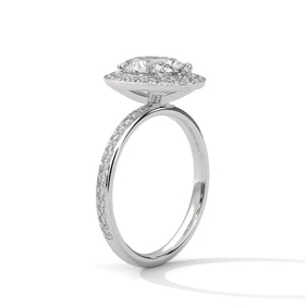 The Grace 2.52 CTW Oval Lab-Grown Diamond Halo Ring detail image