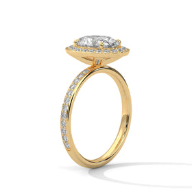 The Grace 2.52 CTW Oval Lab-Grown Diamond Halo Ring detail image