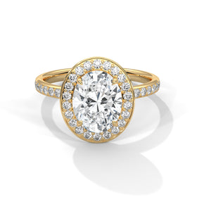The Grace 2.52 CTW Oval Lab-Grown Diamond Halo Ring detail image
