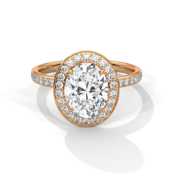 The Grace — 2.52 CTW Oval Lab-Grown Diamond Halo Ring