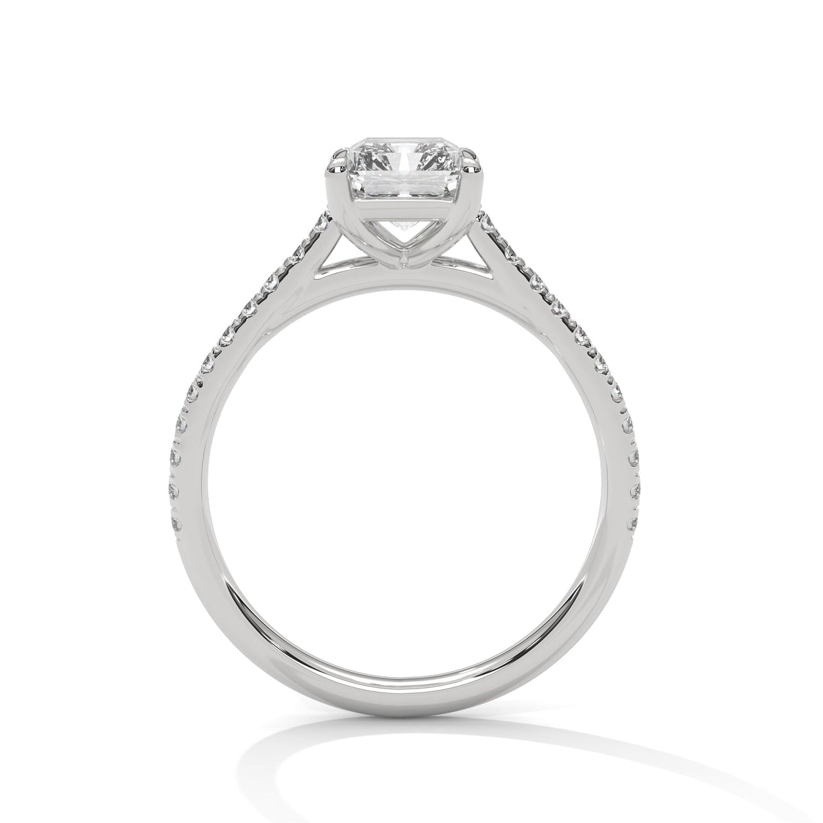 The Laura 2 CT Emerald-Cut Lab-Grown Diamond Ring detail image