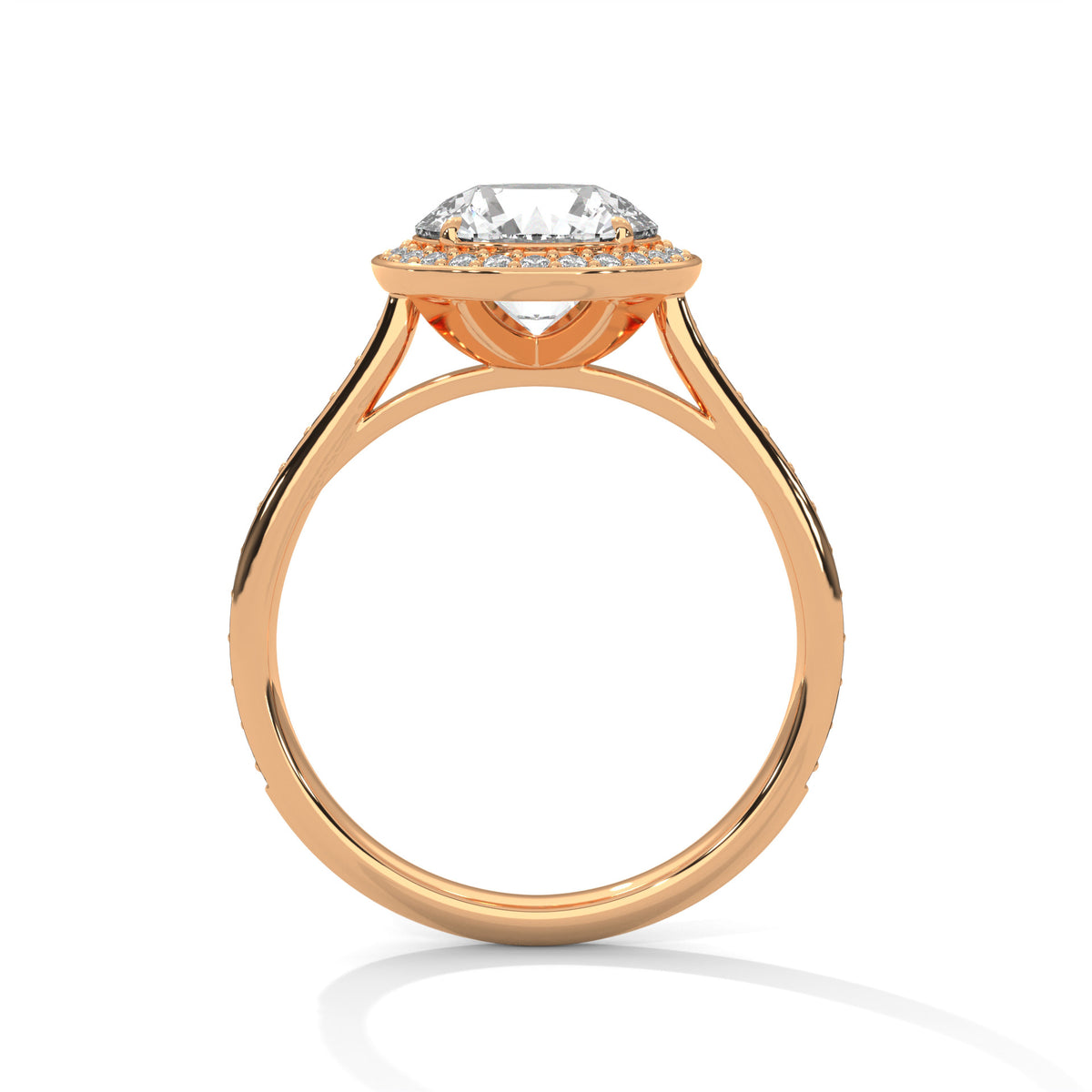 The Rachel 2.45 CTW Round Lab-Grown Diamond Halo Ring detail image
