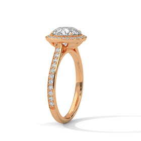 The Rachel 2.45 CTW Round Lab-Grown Diamond Halo Ring detail image